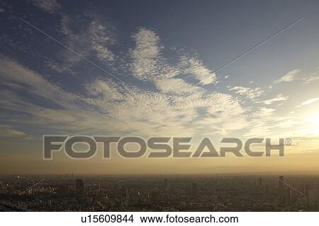 Picture - Sunset Over Tokyo, Seen From Roppongi. Fotosearch