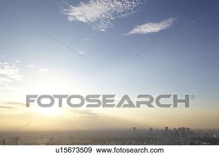 Sunset Over Tokyo, Seen From Roppongi View Large Photo Image Stock Photo - Sunset Over Tokyo, Seen From Roppongi. Fotosearch