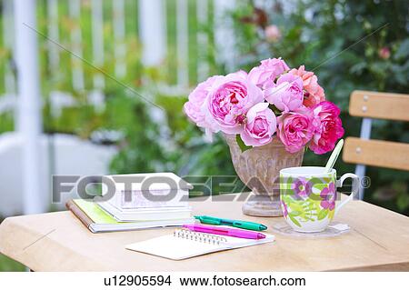 Picture - Table in backyard. Fotosearch