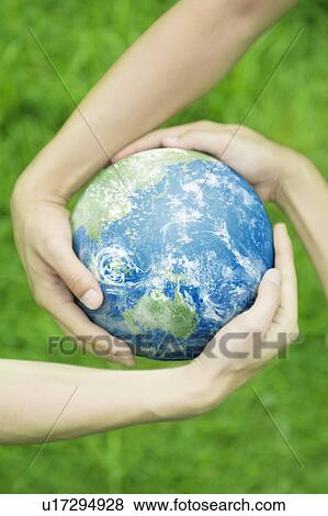 Three People Holding Earth View Large Photo Image Stock Photo - Three People Holding Earth. Fotosearch