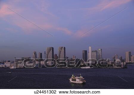Tokyo Seen From Rainbow Bridge View Large Photo Image Stock Image - Tokyo Seen From Rainbow Bridge. Fotosearch