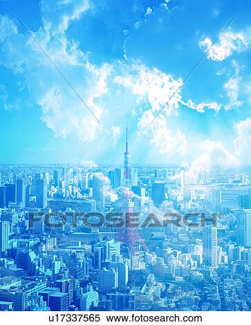 Tokyo Tower View Large Photo Image Stock Photography - Tokyo Tower. Fotosearch