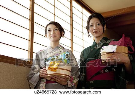 Two Young Women in Spa View Large Photo Image Stock Photo - Two Young Women in Spa. Fotosearch