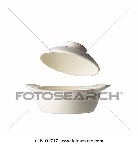 Stock Photo - White Ceramic Stockpot. Fotosearch