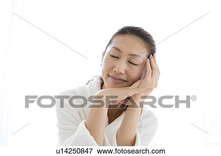 Young Serene Woman View Large Photo Image Stock Photo - Young Serene Woman. Fotosearch