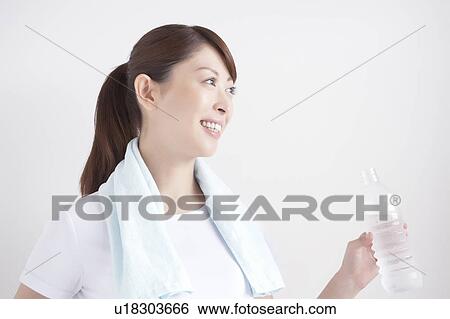 Young Woman Having Water View Large Photo Image Stock Photograph - Young Woman Having Water. Fotosearch