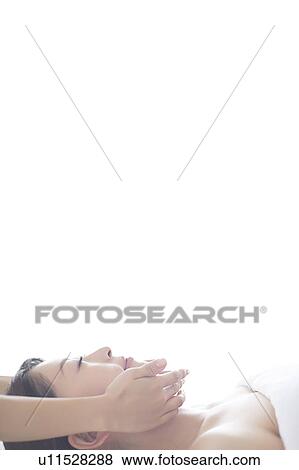 Young Woman Receiving Head Massage View Large Photo Image Stock Photo - Young Woman Receiving Head Massage. Fotosearch