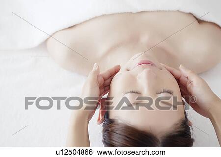 Young Woman Receiving Massaging View Large Photo Image Stock Photograph - Young Woman Receiving Massaging. Fotosearch