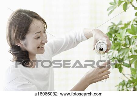 Young woman smiling and pouring beer, Tokyo Prefecture, Japan View Large Photo Image Stock Image - Young woman smiling and pouring beer, Tokyo Prefecture, Japan. Fotosearch