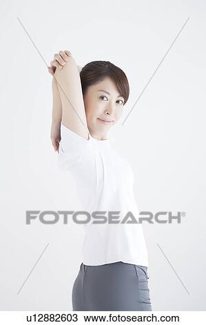 Young Woman Stretching View Large Photo Image Stock Image - Young Woman Stretching. Fotosearch