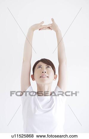 Young Woman Stretching View Large Photo Image Stock Photo - Young Woman Stretching. Fotosearch