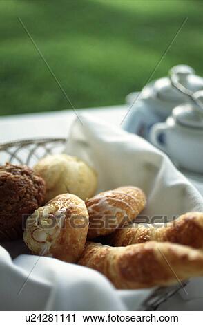 Bread in a basket View Large Photo Image Stock Image - Bread in a basket. Fotosearch
