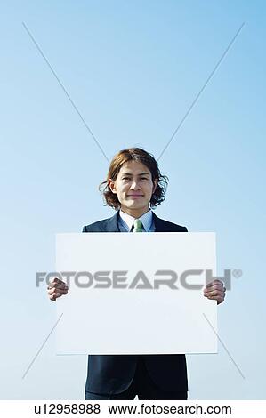 Businessman with Message Board View Large Photo Image Stock Photo - Businessman with Message Board. Fotosearch
