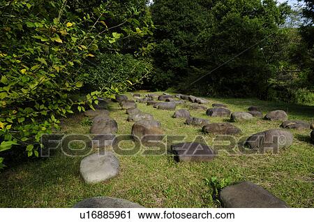 Stock Image - Castle ruin, Sakura City, Chiba Prefecture, Japan. Fotosearch