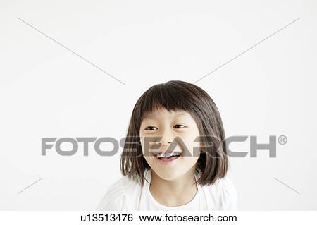 Stock Photograph - Cheerful Young Girl. Fotosearch