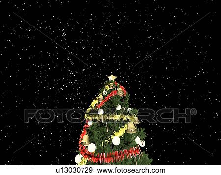 Christmas tree at night View Large Photo Image Stock Photo - Christmas tree at night. Fotosearch