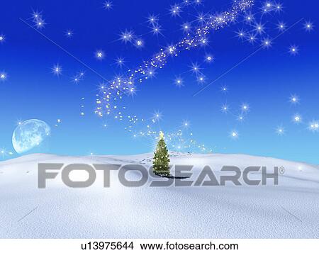 Christmas tree in snow field View Large Photo Image Picture - Christmas tree in snow field. Fotosearch