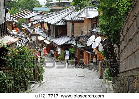 Stock Photo - Cityscape of Higashiyama, Kyoto Prefecture, Honshu, Japan. Fotosearch