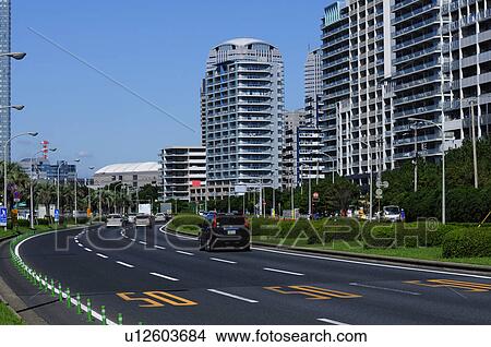 Cityscape of Makuhari, Chiba Prefecture, Japan View Large Photo Image Picture - Cityscape of Makuhari, Chiba Prefecture, Japan . Fotosearch