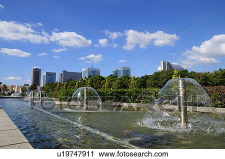 Stock Image - Cityscape of Makuhari, Chiba Prefecture, Japan . Fotosearch