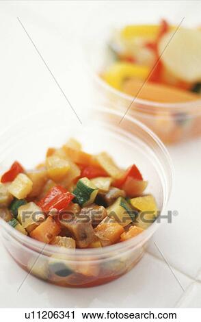 Cooked vegetables in containers View Large Photo Image Stock Image - Cooked vegetables in containers. Fotosearch