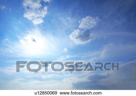 Cumulus Clouds and Sun View Large Photo Image Stock Photo - Cumulus Clouds and Sun. Fotosearch