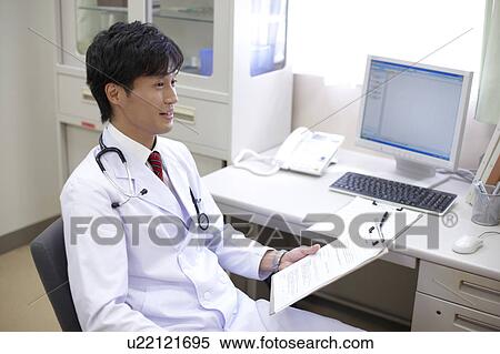 Doctor in His Office View Large Photo Image Stock Photography - Doctor in His Office. Fotosearch