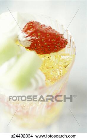 Gelatin Dessert with fruits on top View Large Photo Image Picture - Gelatin Dessert with fruits on top. Fotosearch