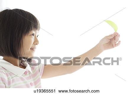 Girl with Leaf View Large Photo Image Stock Image - Girl with Leaf. Fotosearch