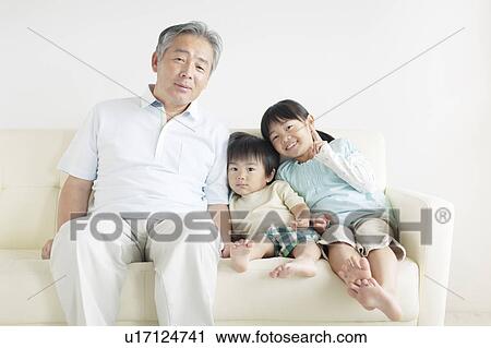 Grandfather with Grandson and Granddaughter View Large Photo Image Stock Image - Grandfather with Grandson and Granddaughter. Fotosearch