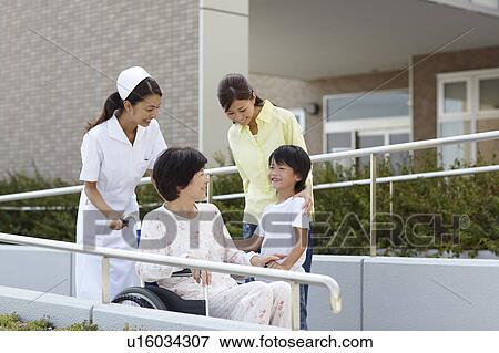 Grandmother with Grandson, Daughter and Nurse View Large Photo Image Stock Photo - Grandmother with Grandson, Daughter and Nurse. Fotosearch