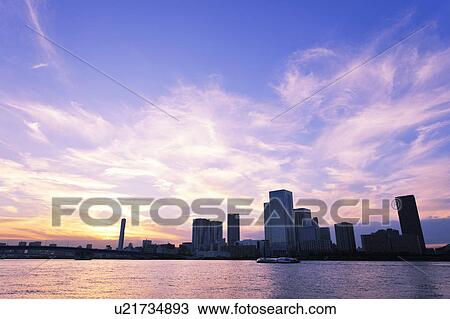 Harumi Skyline at Dusk View Large Photo Image Stock Image - Harumi Skyline at Dusk. Fotosearch