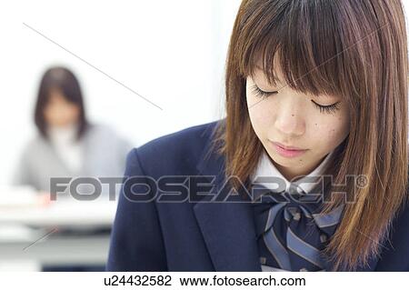 High school girl studying at school View Large Photo Image Stock Image - High school girl studying at school. Fotosearch