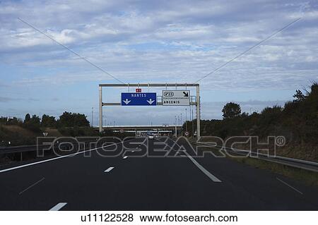 Stock Photo - Highway from Loire Valley to Brittany, France. Fotosearch