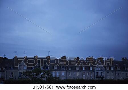 Stock Image - Houses, Loire Valley, France. Fotosearch