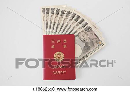 Japanese Passport and Money View Large Photo Image Stock Image - Japanese Passport and Money. Fotosearch