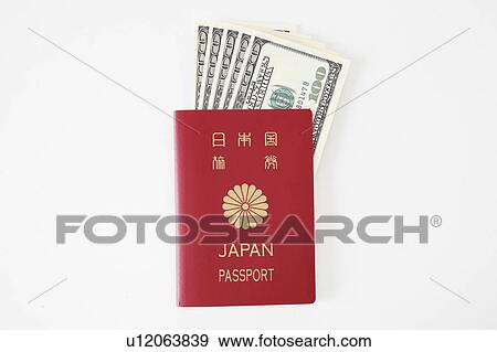 Japanese Passport and Money View Large Photo Image Stock Photo - Japanese Passport and Money. Fotosearch