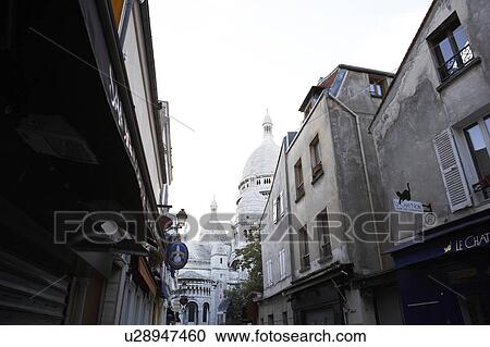 Montmartre district, Paris, France View Large Photo Image Stock Image - Montmartre district, Paris, France. Fotosearch