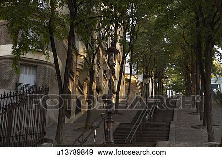 Montmartre district, Paris, France View Large Photo Image Stock Photo - Montmartre district, Paris, France. Fotosearch