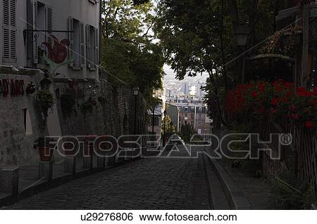 Stock Photograph - Montmartre district, Paris, France. Fotosearch