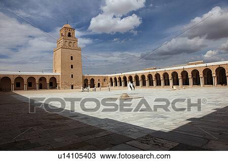 Stock Image - Mosque Sidi Okba, Kairouan, Tunisia. Fotosearch