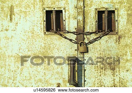 Stock Photograph - Padlocked Door. Fotosearch
