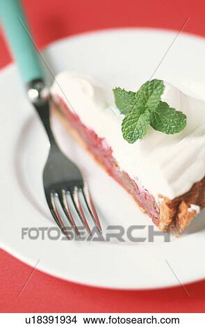 Piece of raspberry tart View Large Photo Image Picture - Piece of raspberry tart. Fotosearch