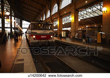Platform at Gare du Nord, Paris, France View Large Photo Image Stock Image - Platform at Gare du Nord, Paris, France. Fotosearch