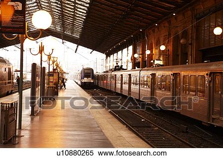 Platform at Gare du Nord, Paris, France View Large Photo Image Stock Photography - Platform at Gare du Nord, Paris, France. Fotosearch