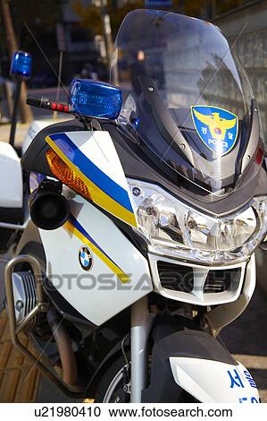 Police Motorcycle, Seoul, South Korea View Large Photo Image Stock Image - Police Motorcycle, Seoul, South Korea. Fotosearch