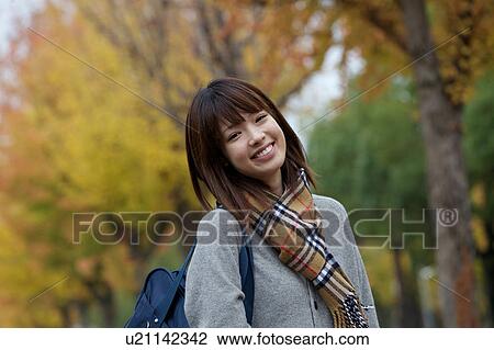 Stock Image - Portrait of high school girl. Fotosearch