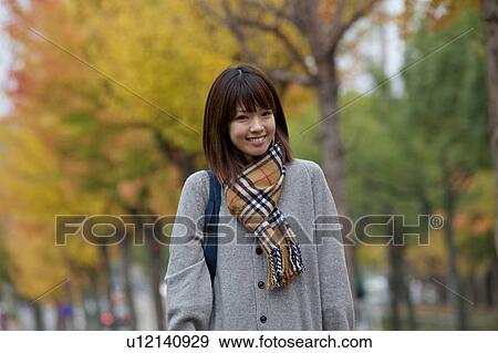 Stock Photo - Portrait of high school girl. Fotosearch