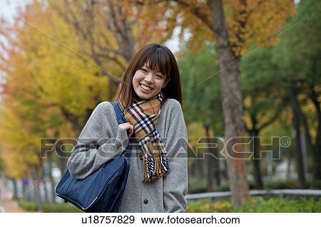Stock Photo - Portrait of high school girl. Fotosearch