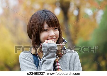 Stock Photo - Portrait of high school girl. Fotosearch